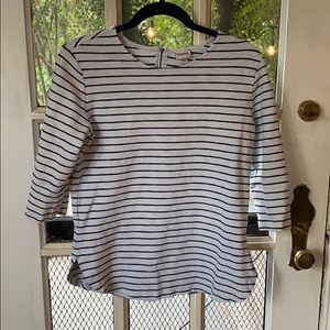 Stripe crop sleeve top